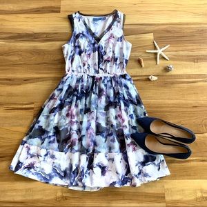 Simply Vera Women’s Water Color A-Line Dress, Size XS